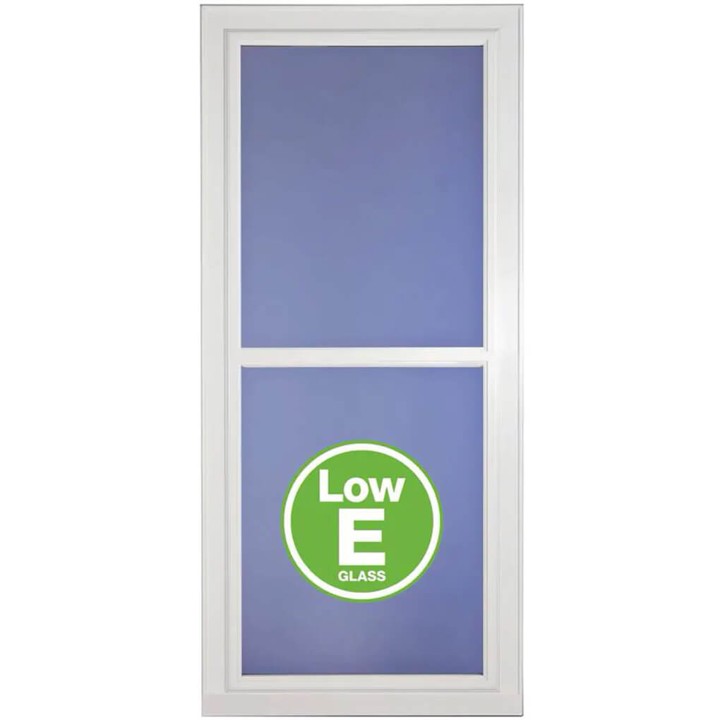 LARSON Tradewinds Fullview  White Full View Aluminum Storm Door LowE Glass