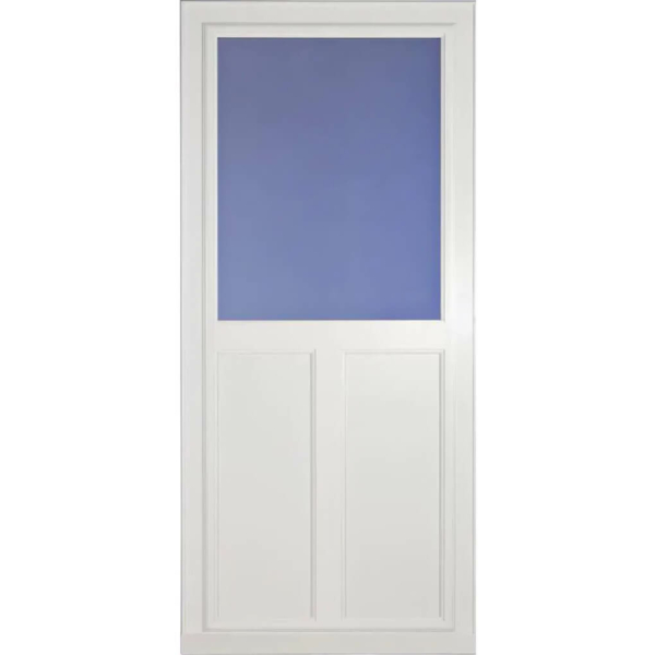 LARSON Tradewinds Highview  White High View Aluminum Storm Door